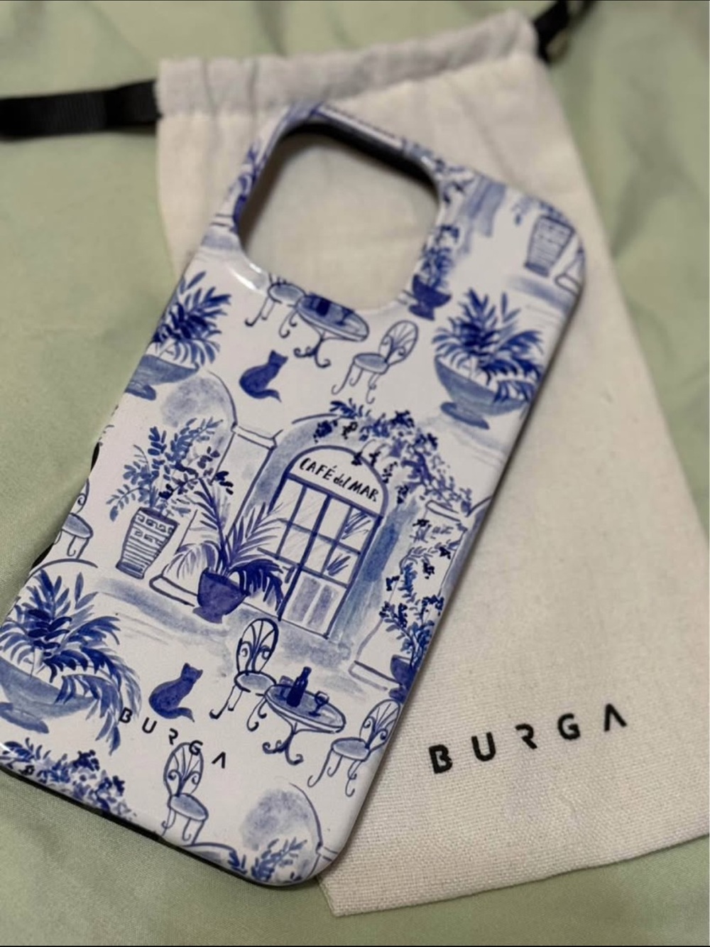 Blue & White Café Toile Phone Case by BURGA